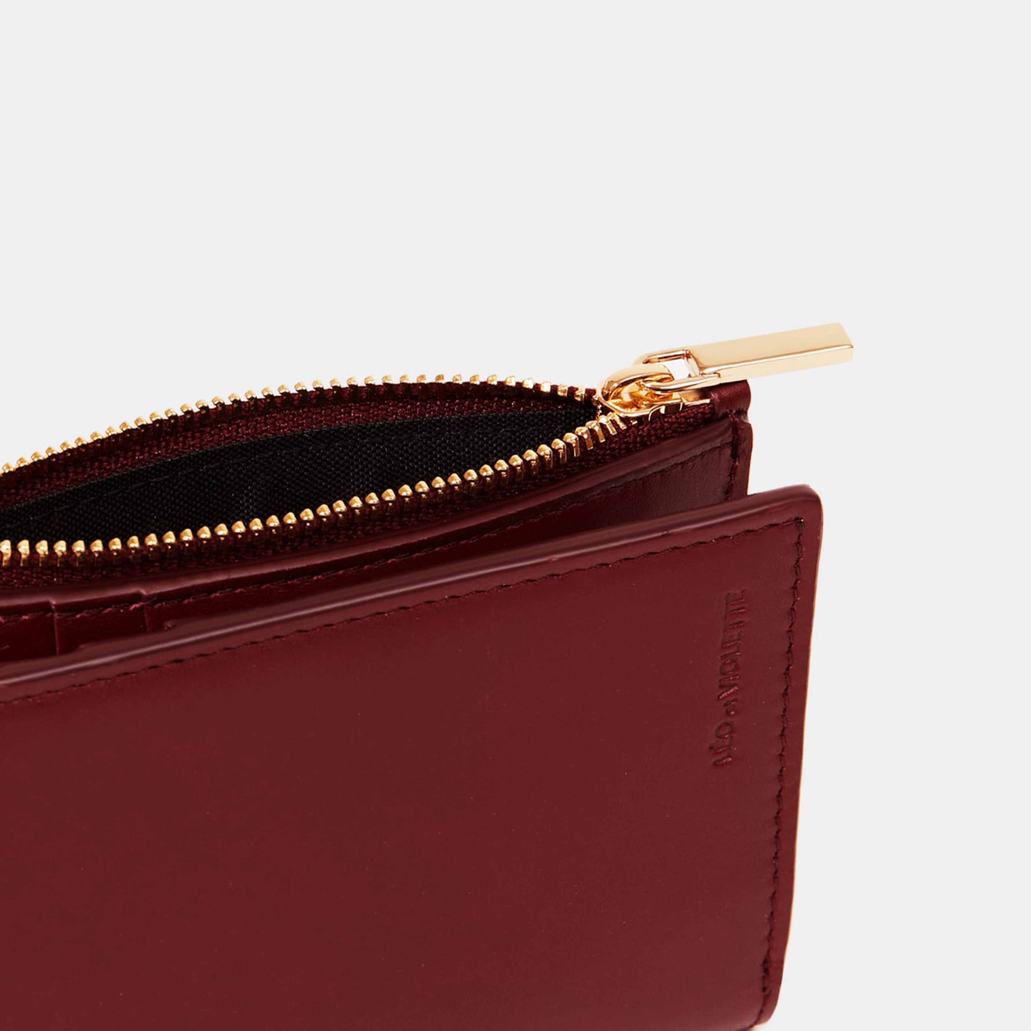 Le Portefeuille Zippé Burgundy