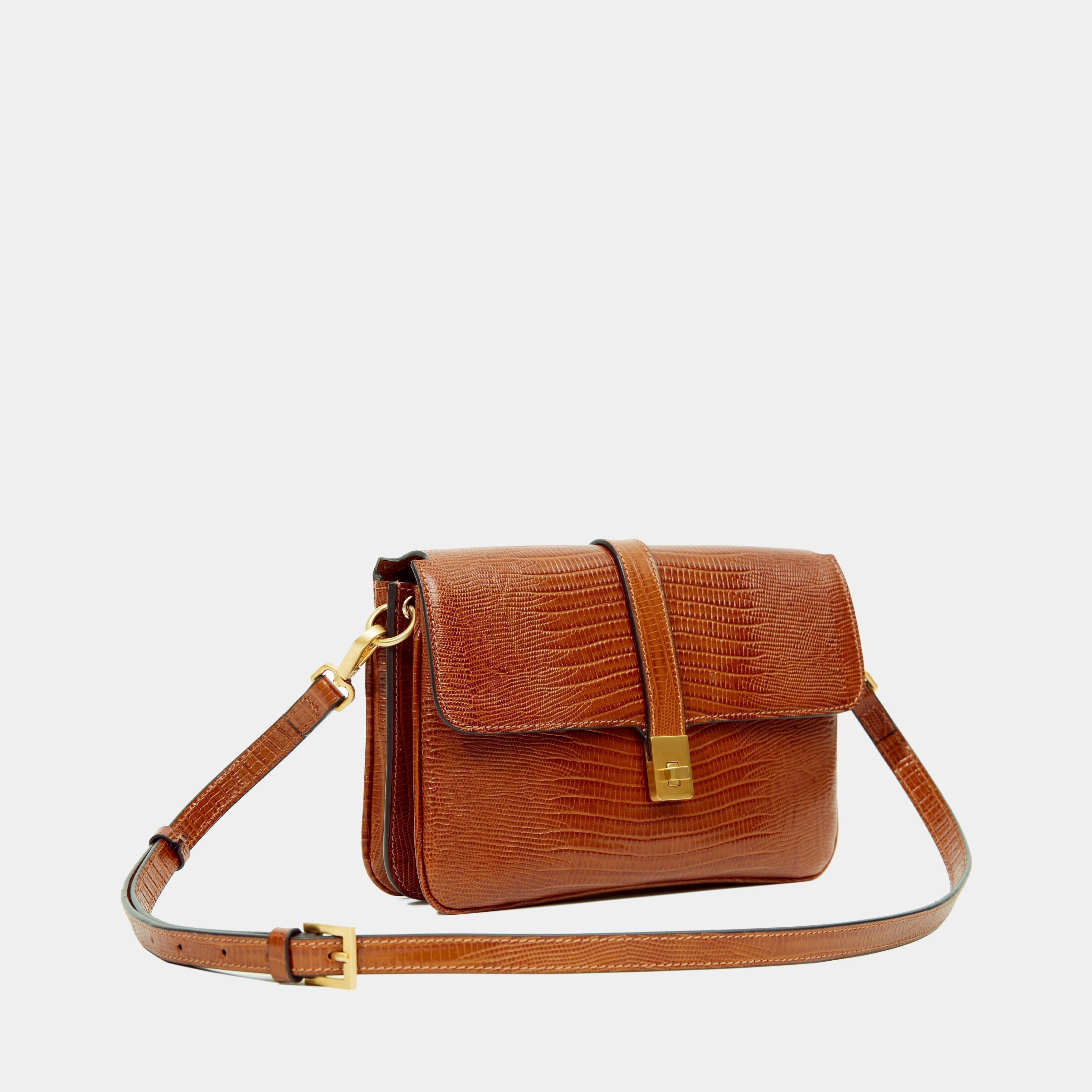 Le Dalia Printed Lizard Camel