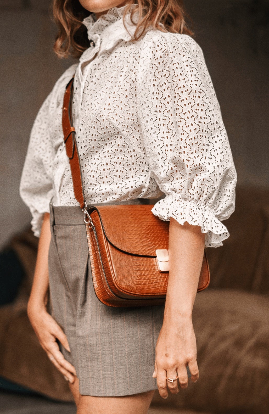 Le Grand Nova Printed Lizard Camel