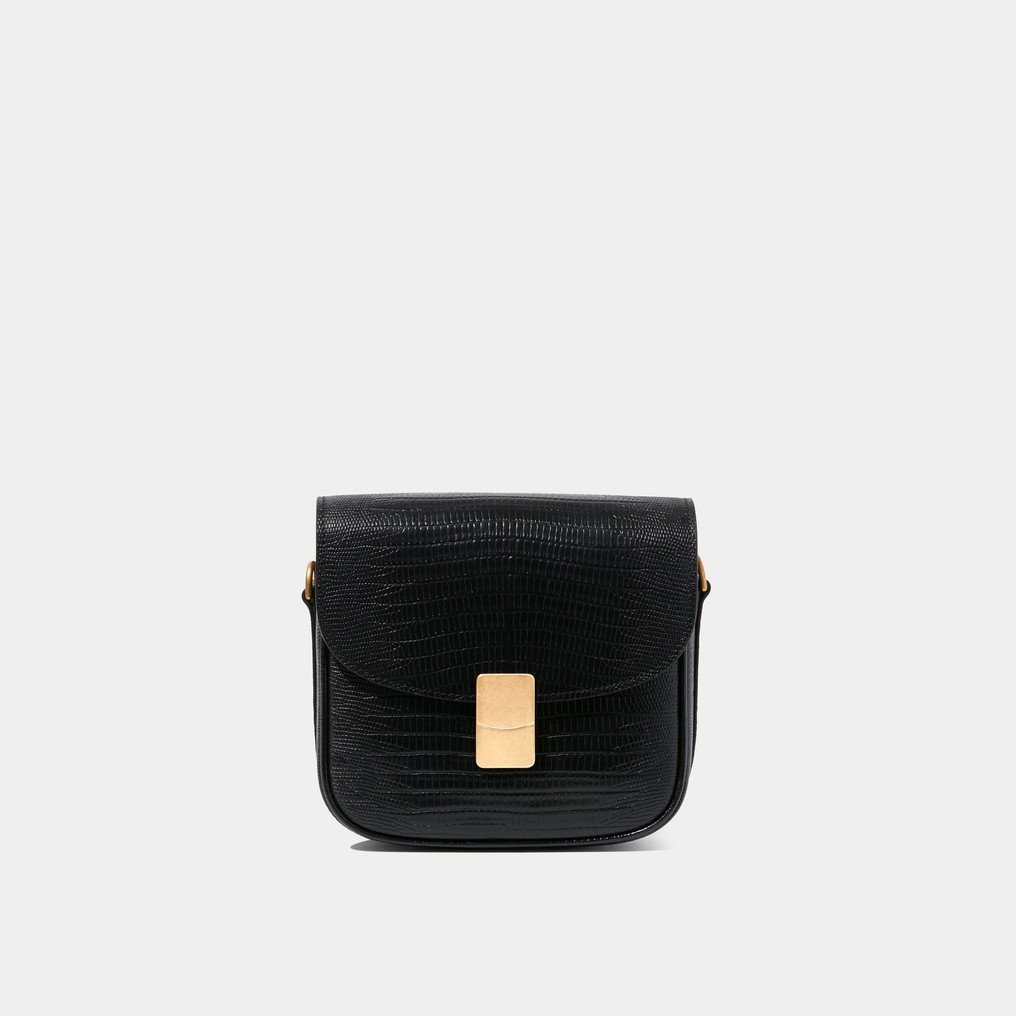 Le Mini Nova Printed Lizard Black