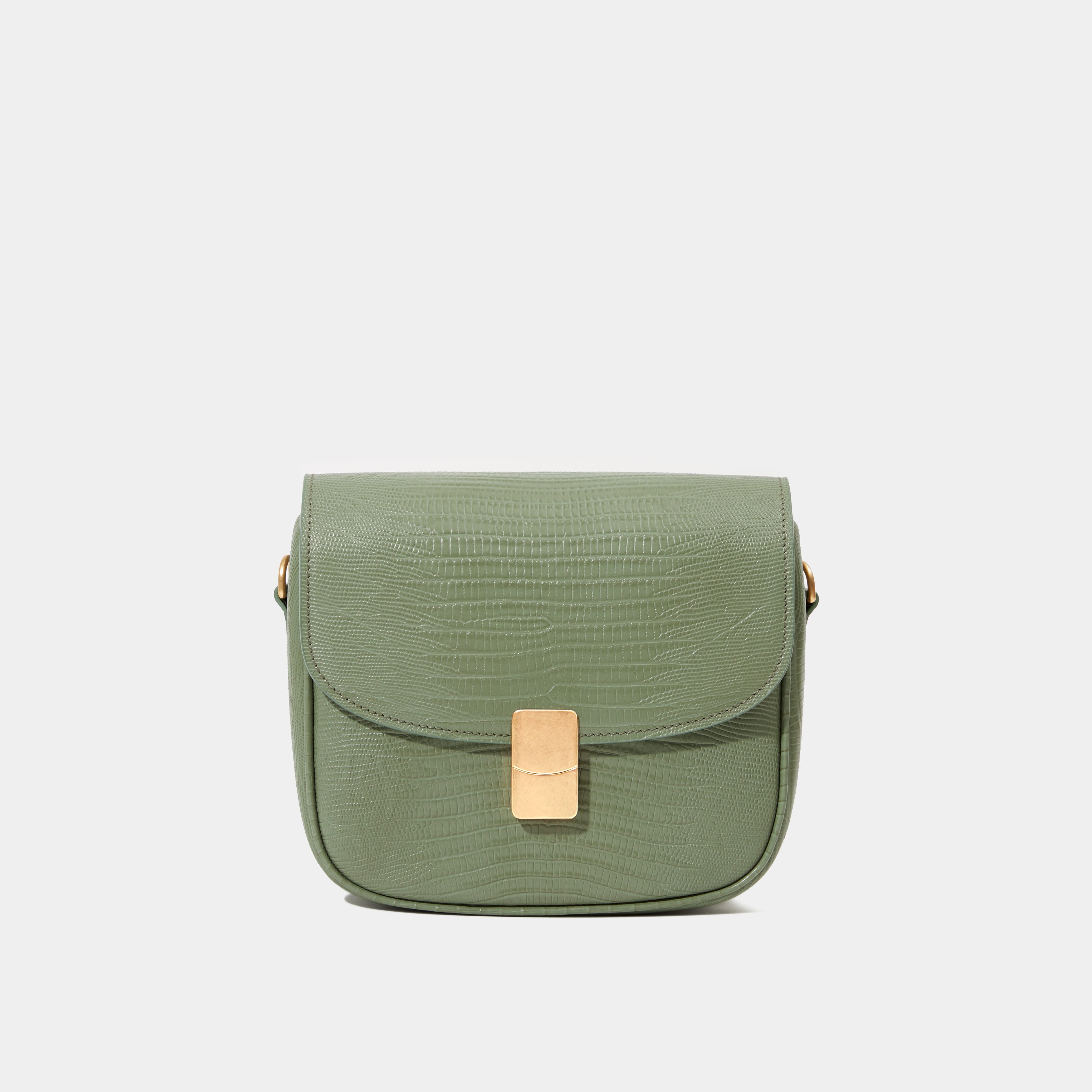 Le Nova Printed Lizard Almond Green