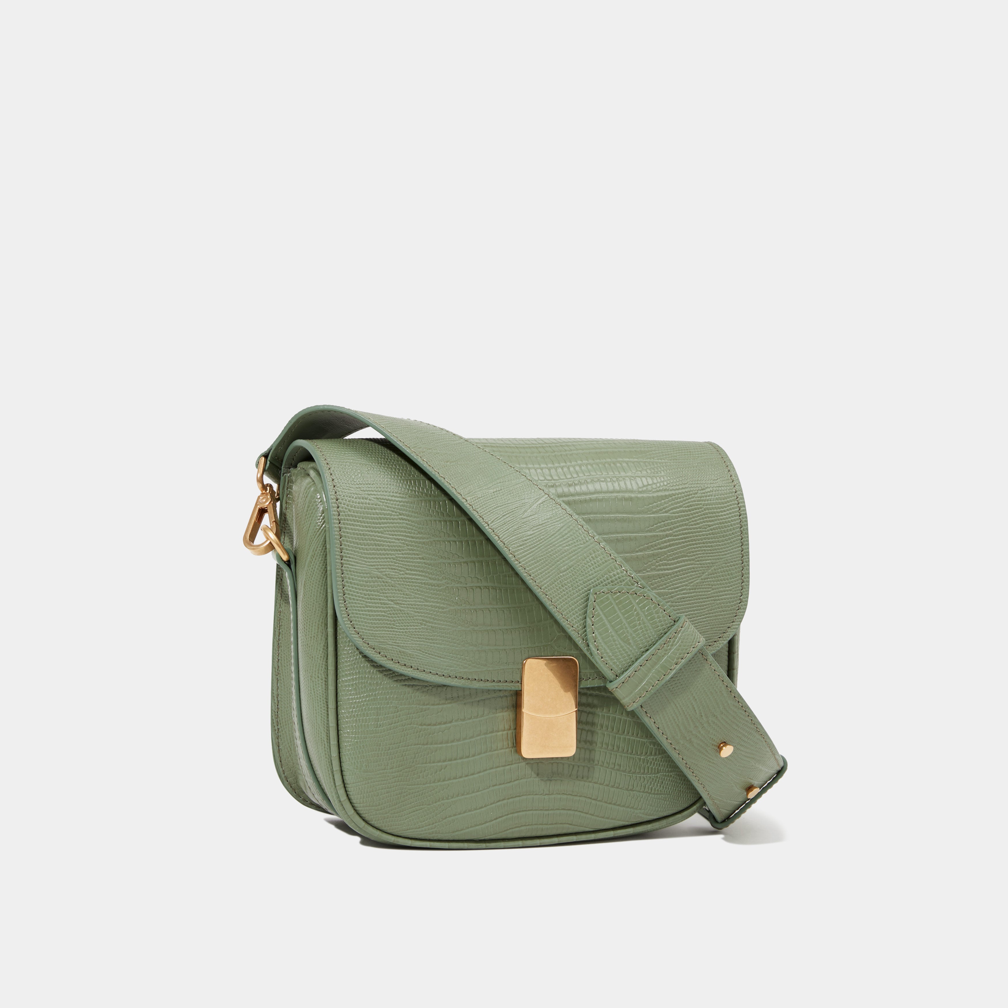 Le Nova Printed Lizard Almond Green