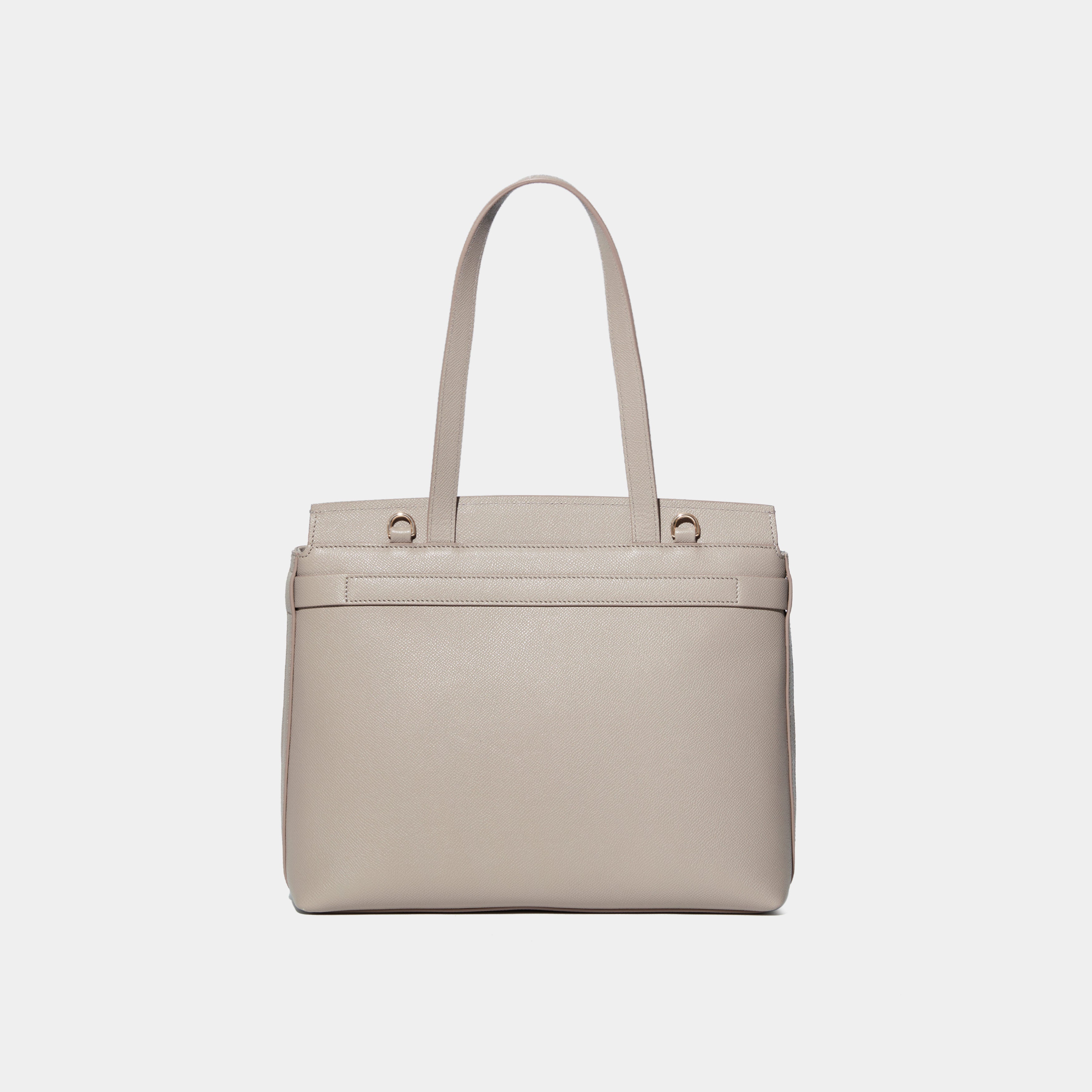 Le Primo Greige Pebbled Leather