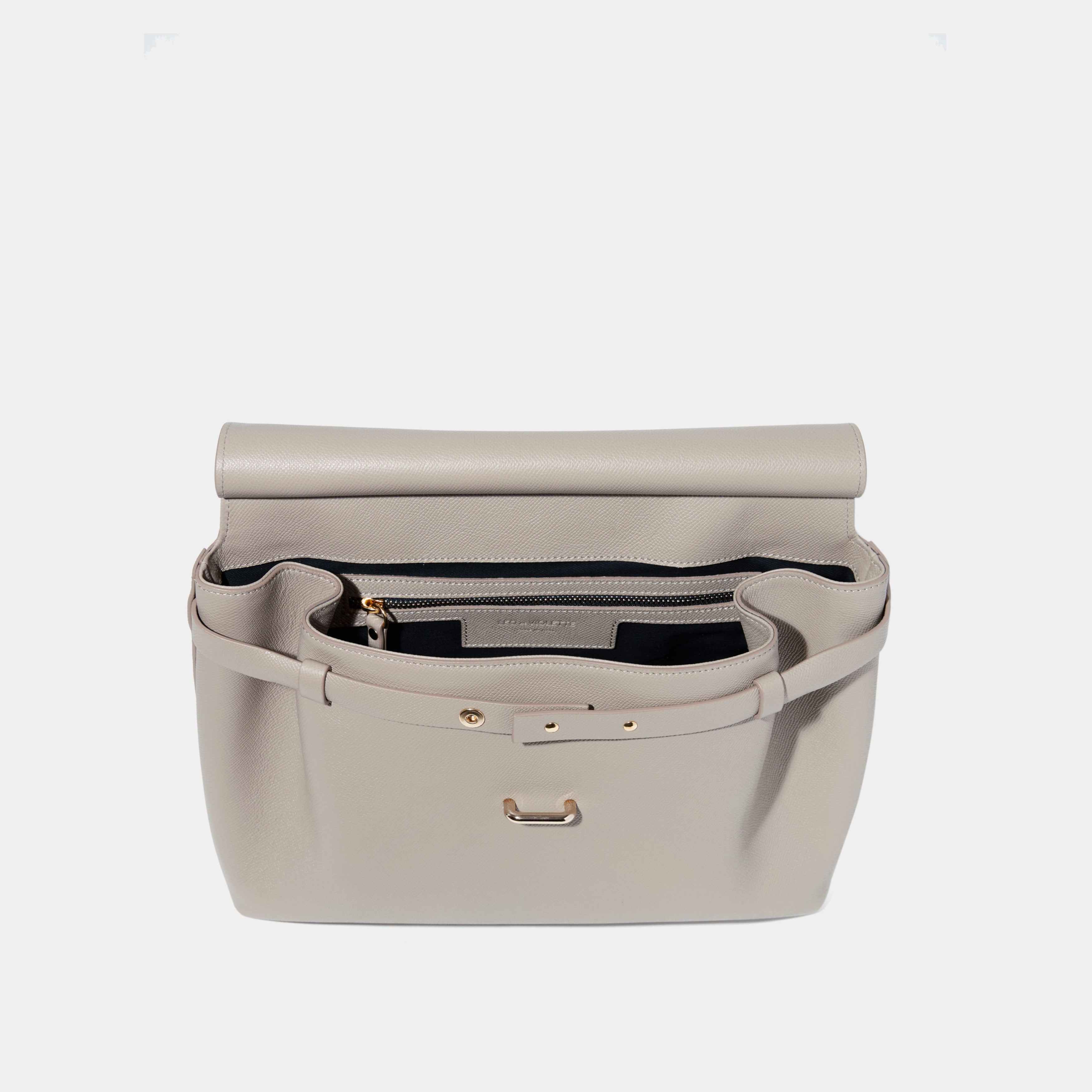 Le Primo Greige Pebbled Leather