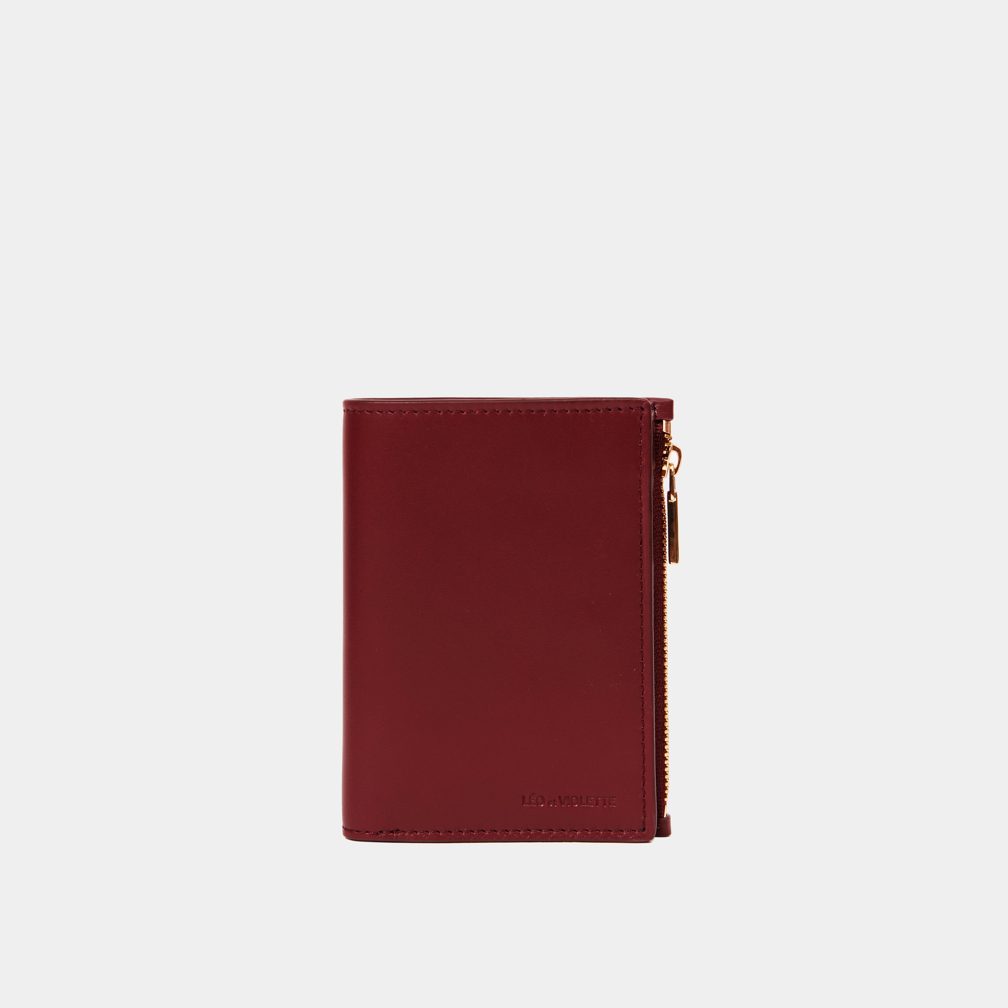 Le Portefeuille Zippé Burgundy