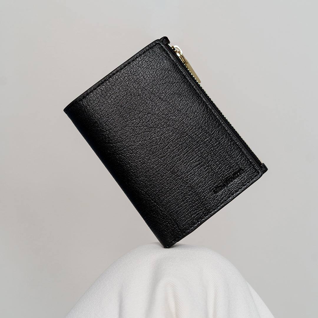 Le Portefeuille Zippé Printed Buffalo Black