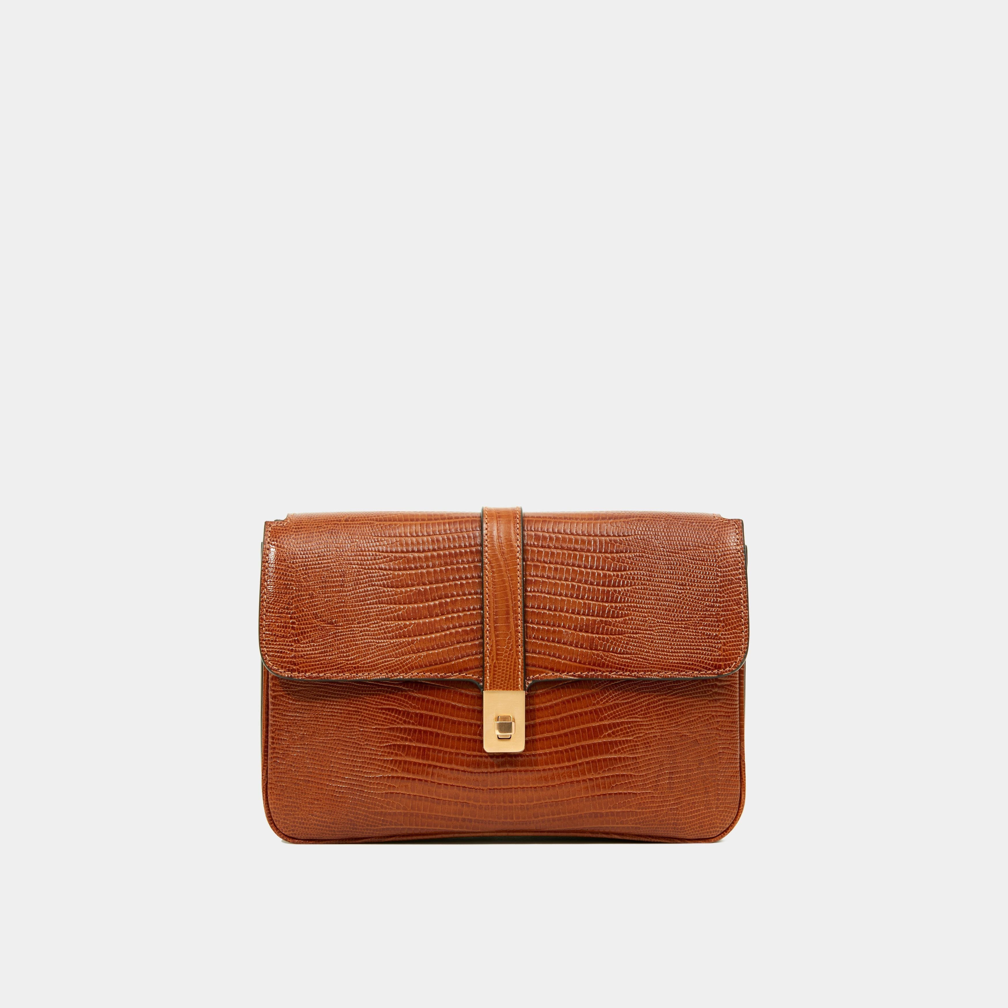 Le Dalia Printed Lizard Camel