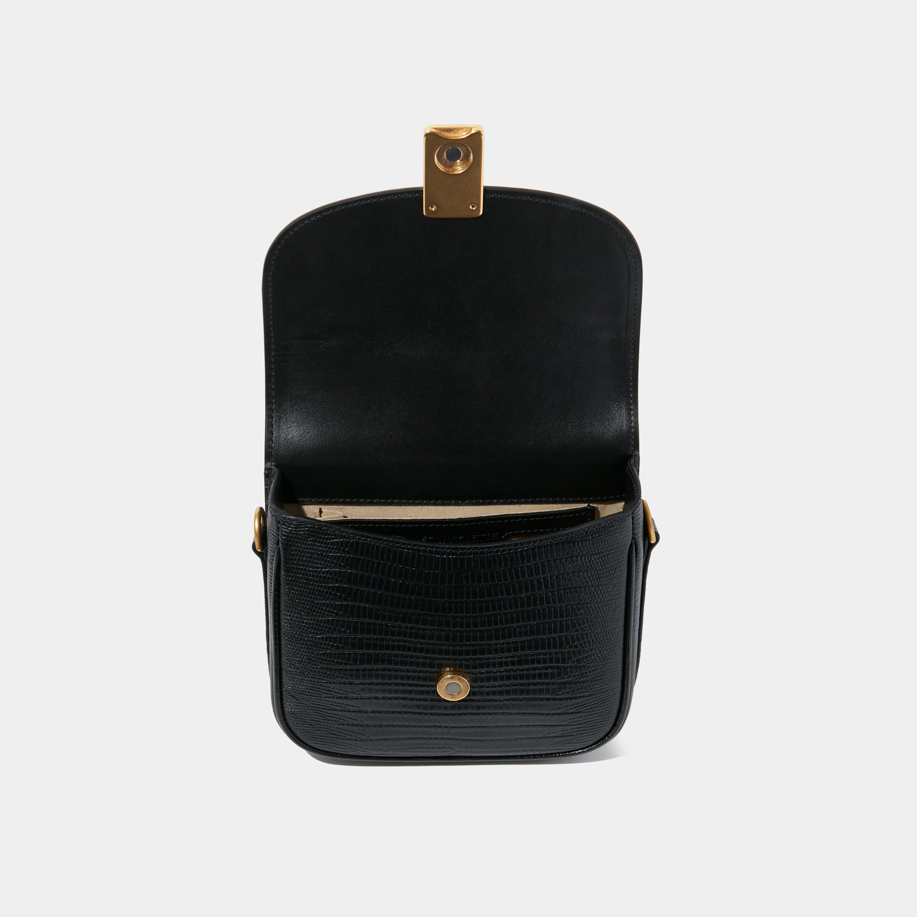 Le Mini Nova Printed Lizard Black