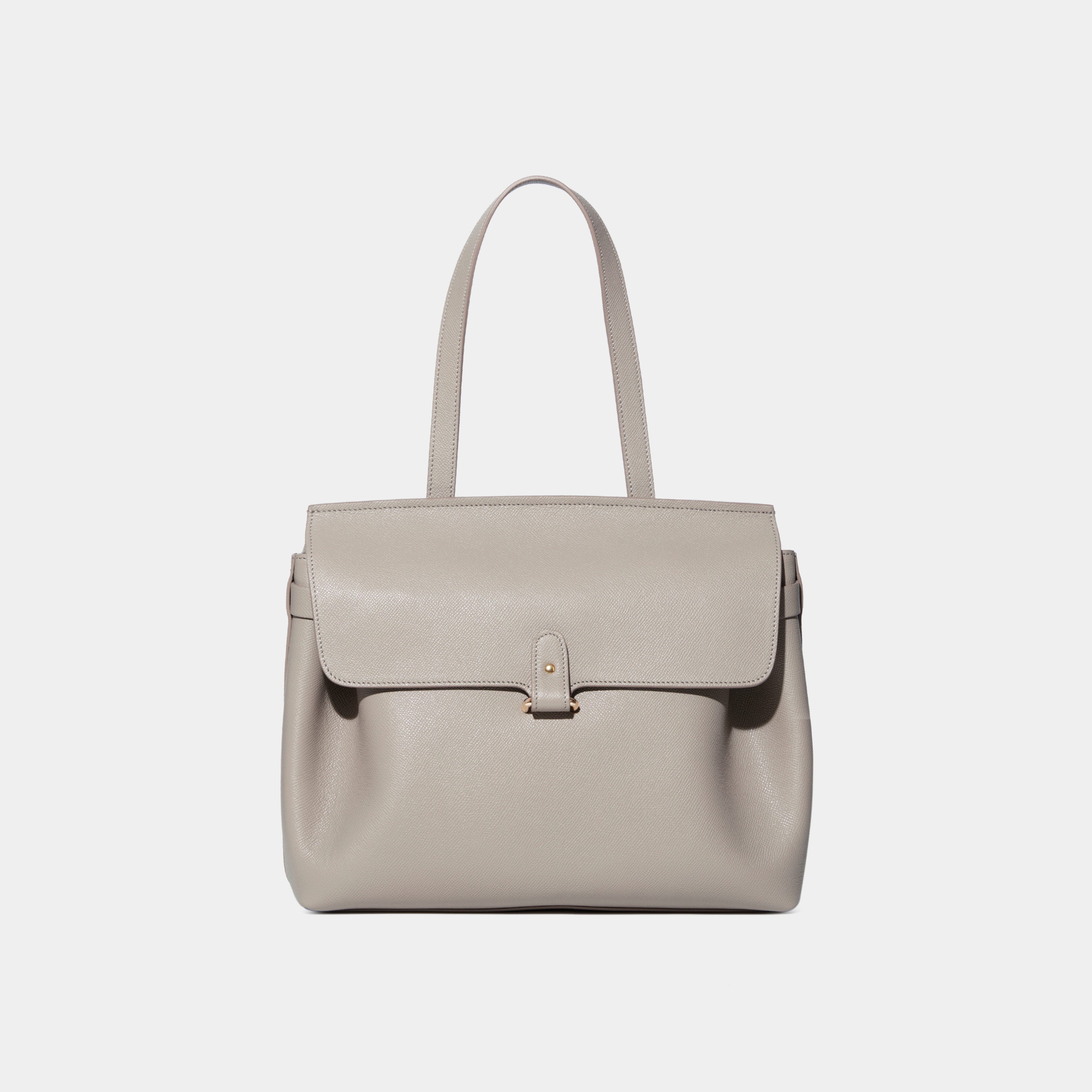 Le Primo Greige Pebbled Leather