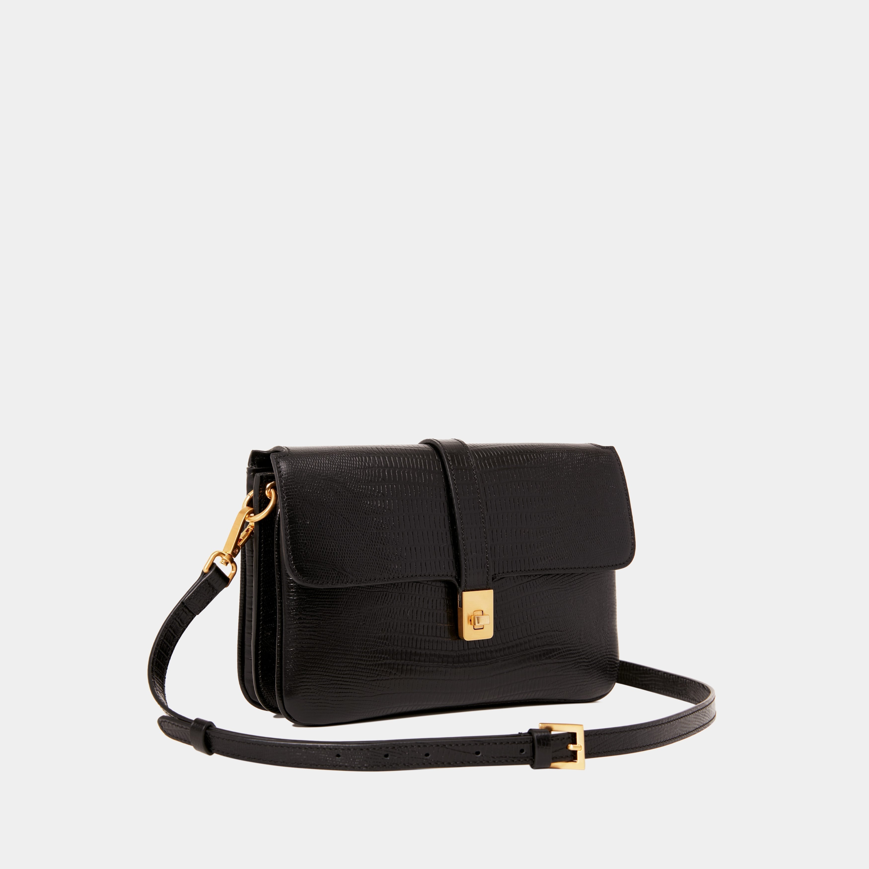 Le Dalia Printed Lizard Black