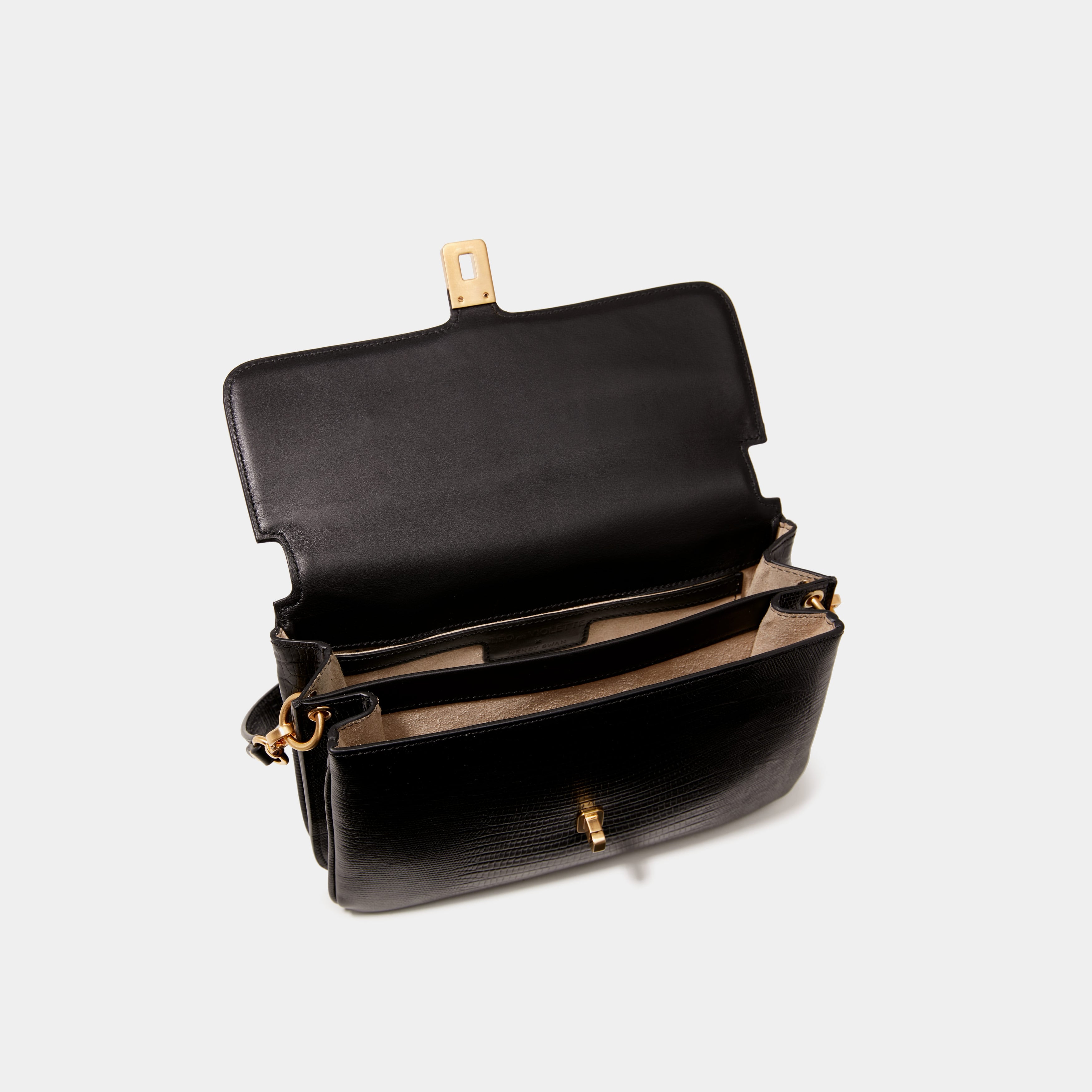 Le Dalia Printed Lizard Black