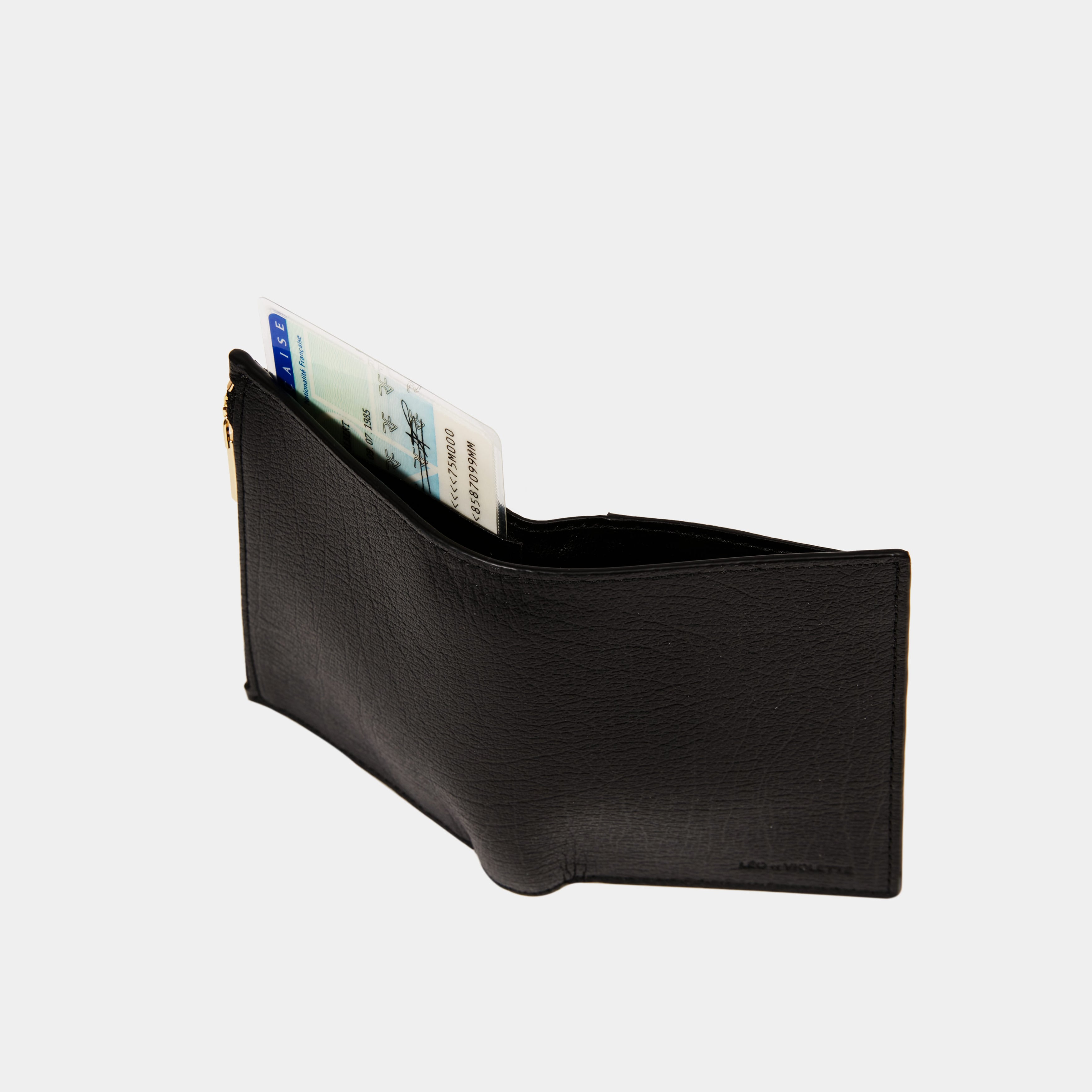 Le Portefeuille Zippé Printed Buffalo Black