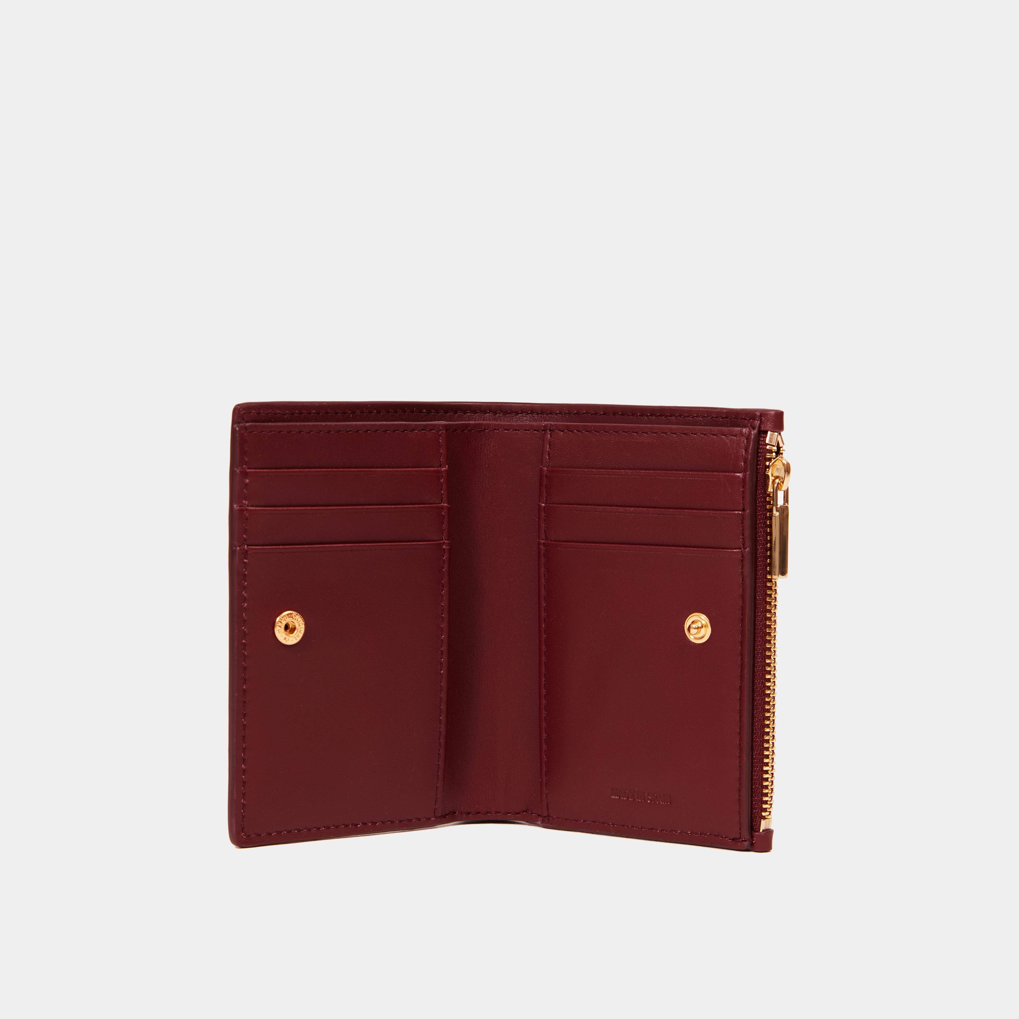 Le Portefeuille Zippé Burgundy