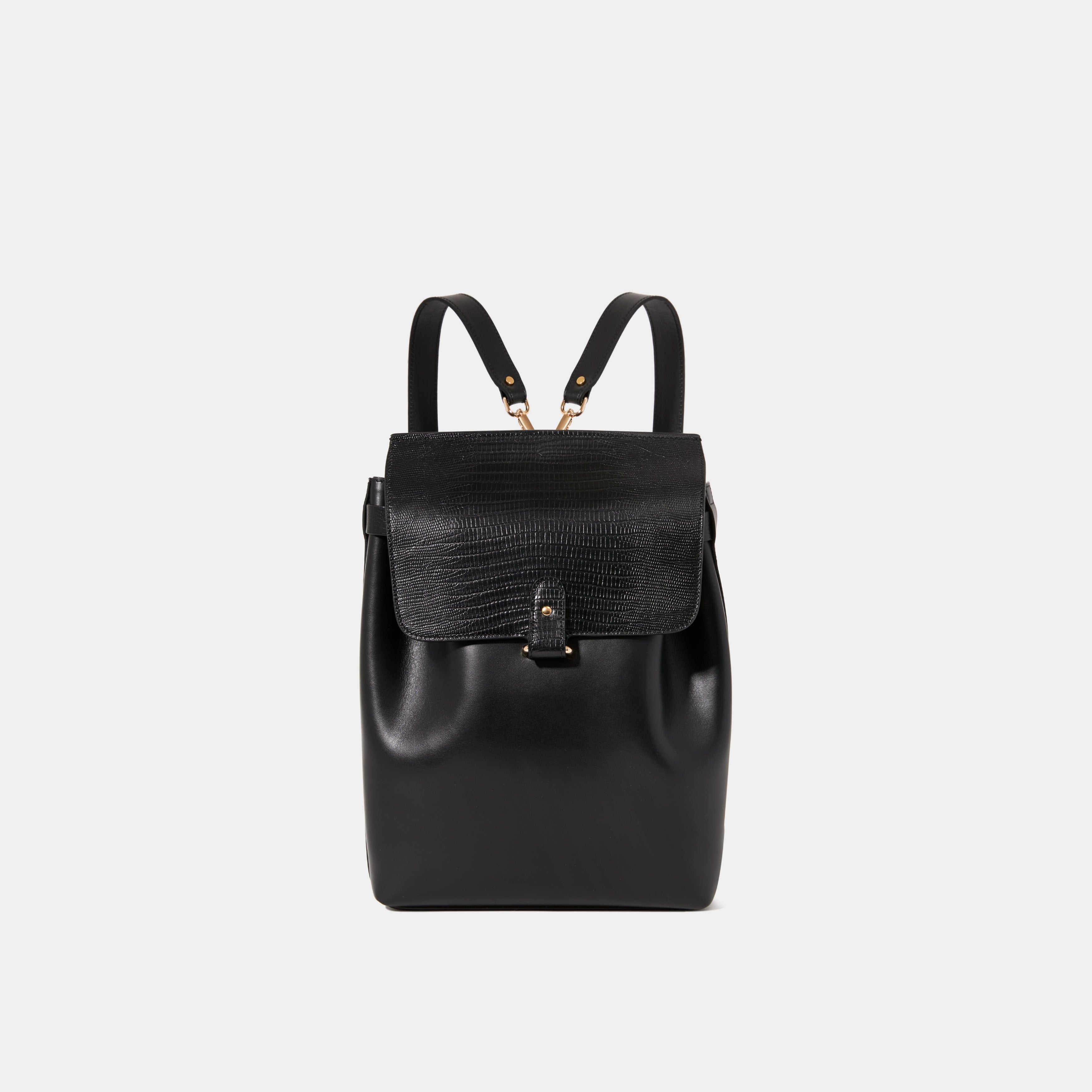 Le Backpack Printed Lizard Black