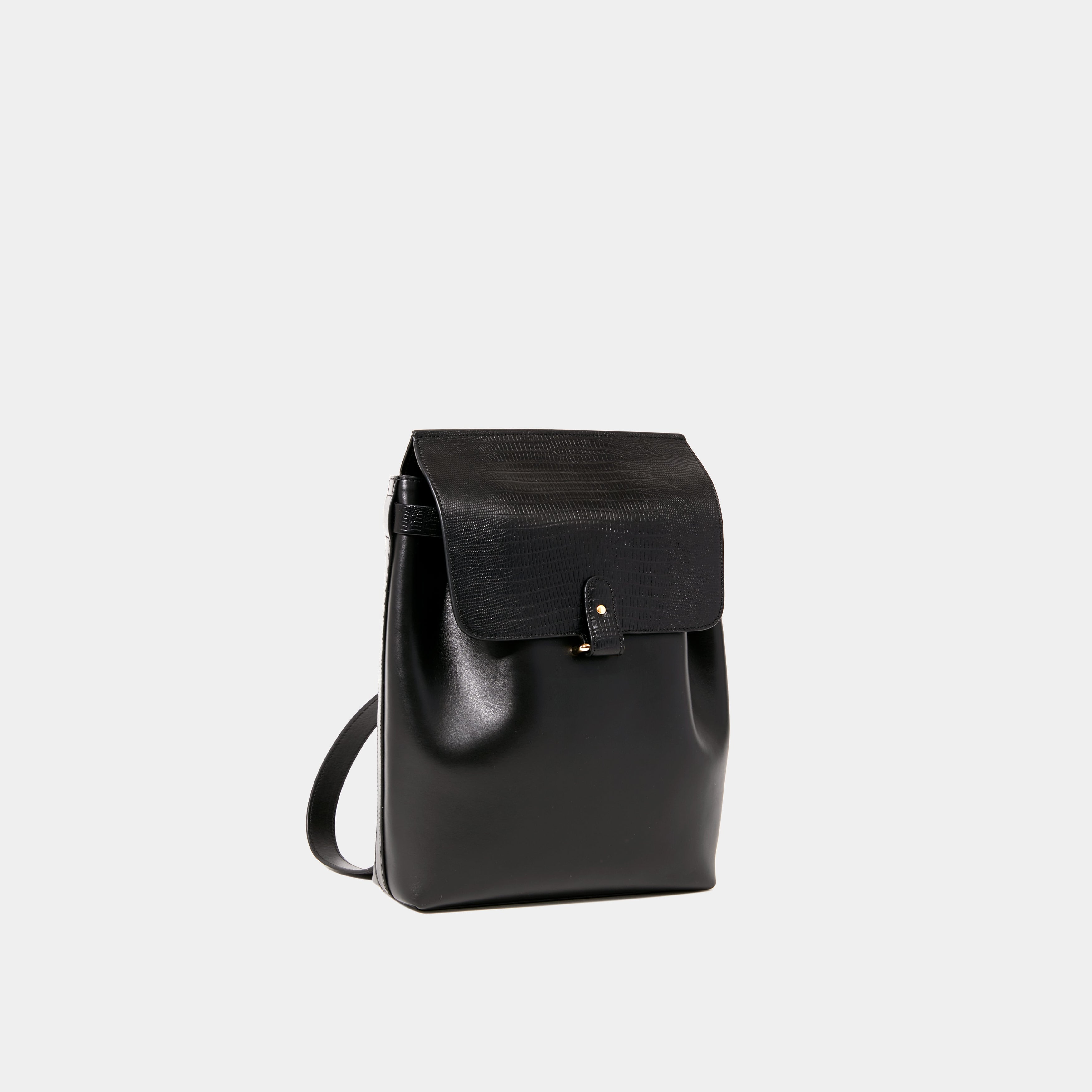 Le Backpack Printed Lizard Black