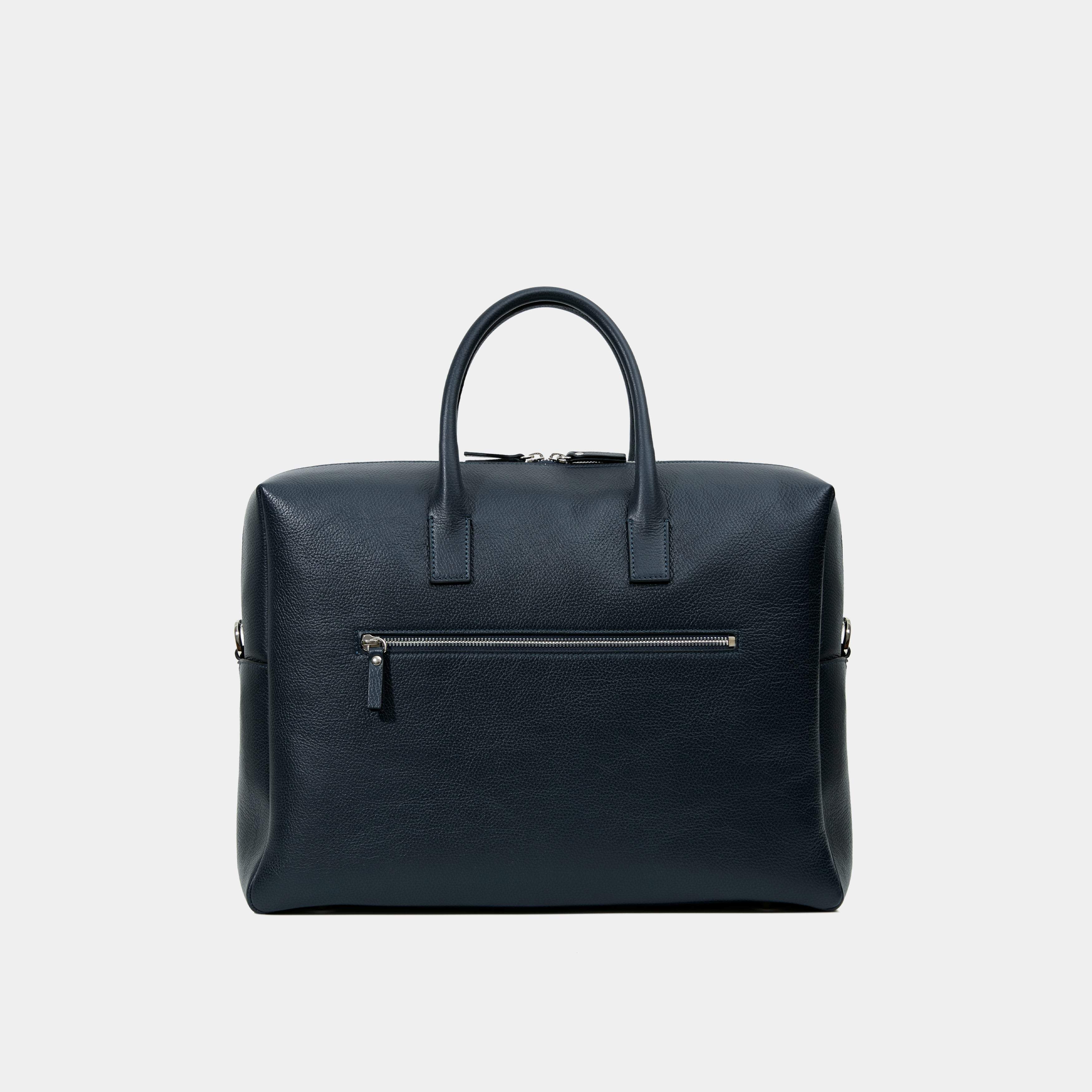 Le Compact Weekender Blue Pebbled Leather