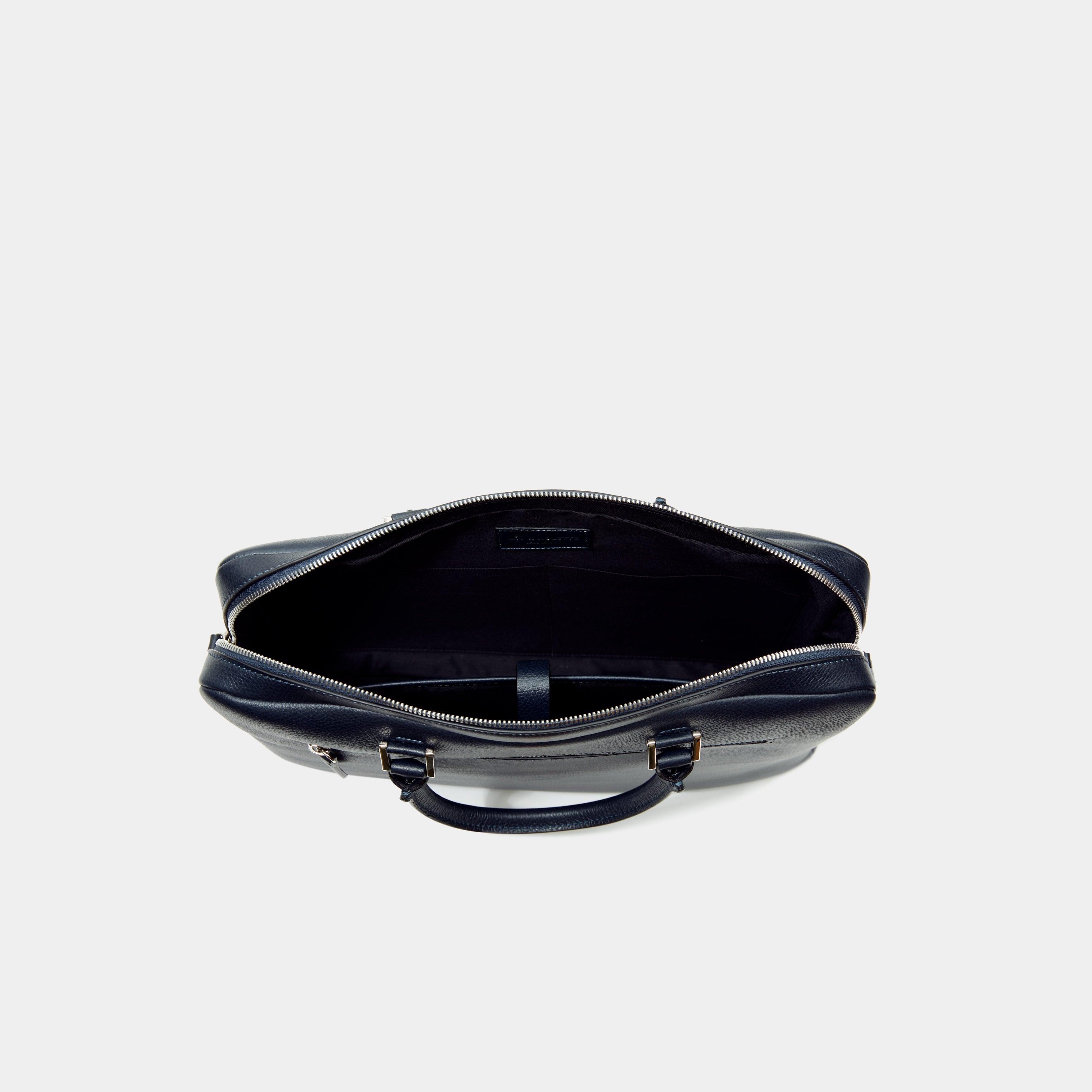 Le Slim Briefcase Blue Pebbled Leather