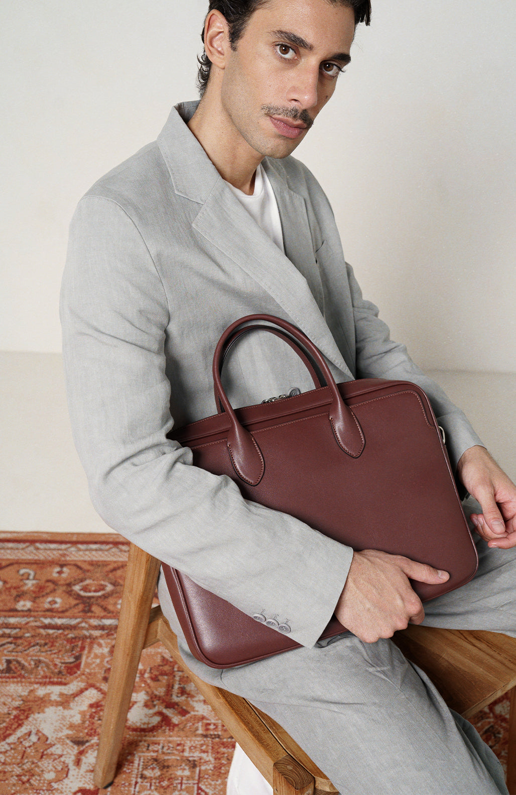 Le Briefcase Brown