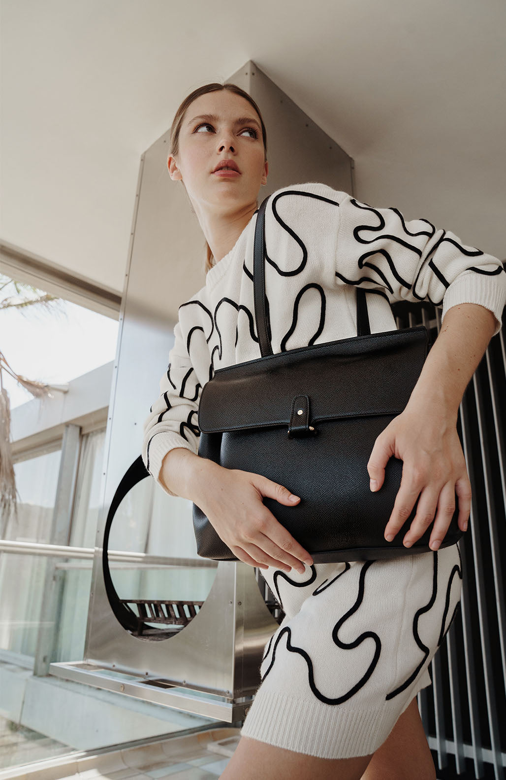 Le Primo Black Pebbled Leather